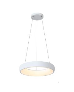 InLight Κρεμαστό φωτιστικό LED 110W 3CCT από λευκό ακρυλικό D:60cm 42023-A-White