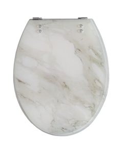 Κάλυμμα Λεκάνης W.C Διακοσμητικό Μαρμαριζέ "Marble " 40-46x36cm Οπές 11-20cm Μεταλλικά στηρίγματα Elvit Marble 0281
