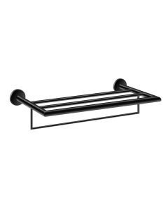 Ραφιέρα Πετσετών W60xD22xH12 εκ. Black Mat Sanco Towel Racks 0911-M116  