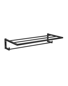 Ραφιέρα Πετσετών W60xD26,5xH11 εκ. Black Mat Sanco Towel Racks 0918-M116