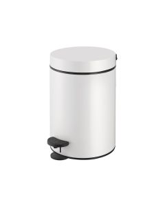 Χαρτοδοχείο 12lt  Ø25x40 εκ. White Mat Sanco Waste Bins 90611-M101