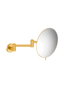 Καθρέπτης Μεγεθυντικός Επιτοίχιος Ø20 εκ.Διπλός Βραχίονας  Μεγέθυνση *3 Brushed Gold 24K Sanco Mirrors MR-701-AB5