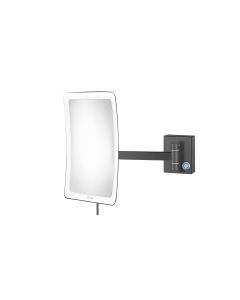 Επιτοίχιος Μεγεθυντικός Καθρέπτης x3 Led 5watt 220-240V IP44 Sanco Led Cosmetic Mirrors Graphite Dark MRLED-305-122