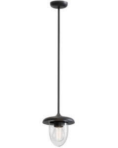 Κρεμαστό Μονόφωτο Kήπου IP54 1xE27 D180xH1000mm Dark Grey Merline Viokef 4284700