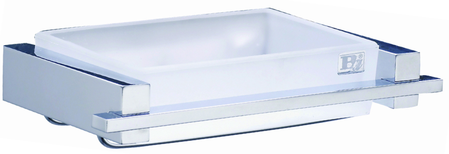 Σαπουνοθήκη Γυαλί Χρώμιο Bronze Art Quattro 10X4-10