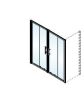 Πόρτα Ντουσιέρας 180 εκ. Λευκό Ματ 2 Σταθερά-2 Συρόμενα  6 χιλ.Κρύσταλλο Clean Glass,195 εκ.Devon Flow Slider 2+2 SL2F180C-300