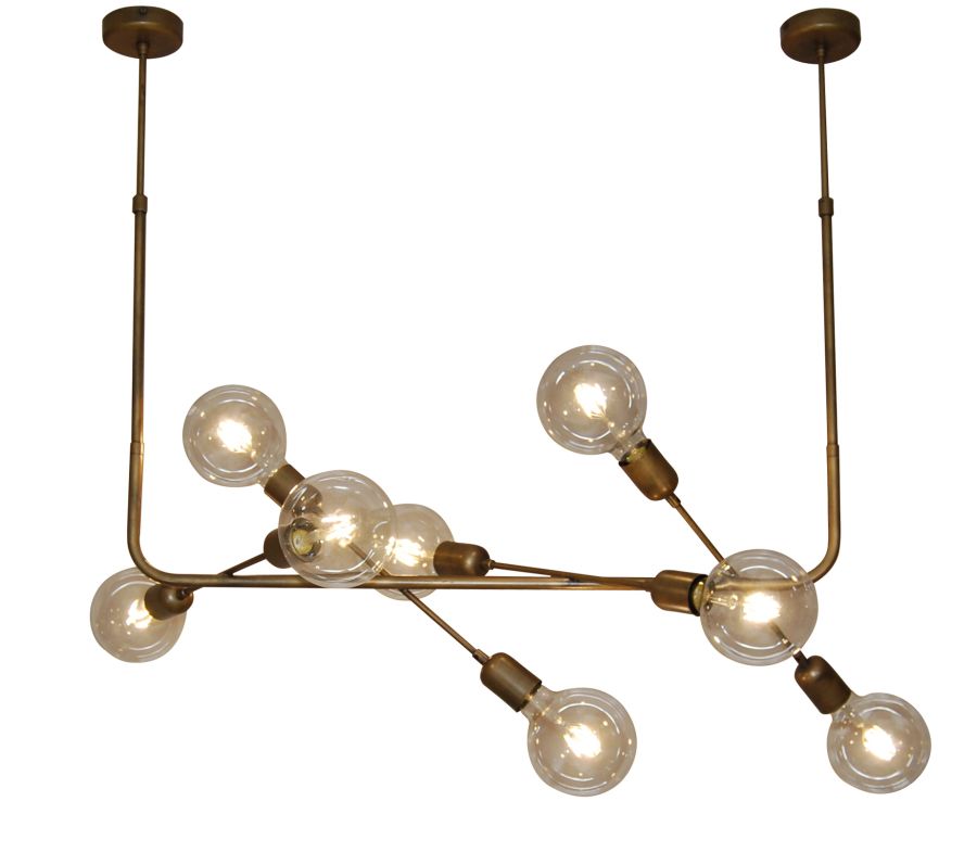 HL-3524-8 ERIC OLD BRONZE & WHITE PENDANT HOMELIGHTING 77-3806