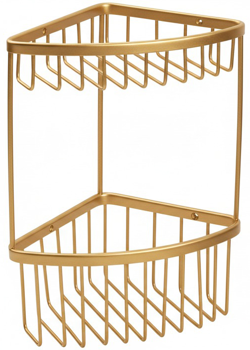 Σπογγοθήκη Γωνιακή Διπλή Χρυσό Bronze Art Σπογγοθήκες 16H8-20-2