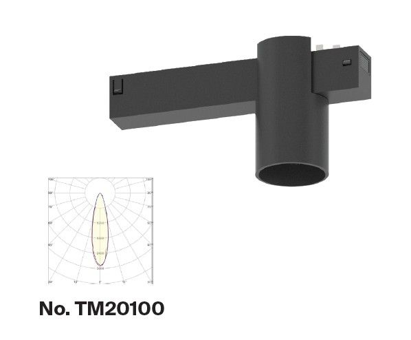 Φωτιστικό spot LED 10W, 3CCT, 24° για μαγνητική ράγα 220V, σε μαύρη απόχρωση D:6x9.5cm TM20100