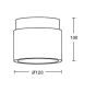 InLight Πλαφονιέρα οροφής γκρι από travertine marble 1XE27 D:12cm 42046