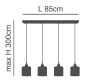 SE21-BR-10-4BL-SH2 MAGNUM BRONZE Grey Shade Pendant+ HOMELIGHTING 77-8738