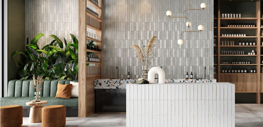Πλακάκι Τοίχου Πορσελανάτο Ματ 6*25 εκ.Rondine Ceramica Noho Ivory 