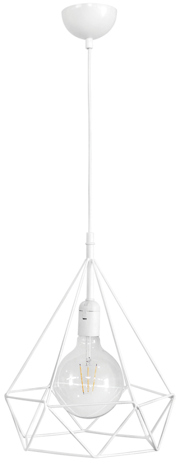 DM-01 1L WHITE METAL Μοντέρνο μονόφωτο μεταλλικό Heronia 34-0252