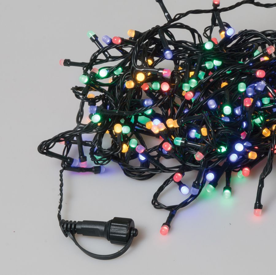 500Led Λαμπάκια Milky Buld Με Πρόγραμμα,Επέκταση Και Μετασχηματιστή Ip44 ,Πράσινο Καλώδιο/Πολύχρωμο Λαμπάκι (5cm Απόσταση) 25 Μέτρα Lianos 63339