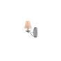 C119-1 ETNA WALL LAMP GREY PATINA & WHITE SHADE A4 HOMELIGHTING 77-3663