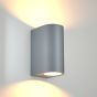 it-Lighting Michigan 2xGU10 Outdoor Up-Down Wall Lamp Grey D14.7cmx9cm 80200134
