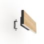 Φωτιστικό Τοίχου Αλουμίνιο Μαύρο-Ξύλο Καφέ L25,5xH8cm LED 3000K 500lm Eglo Climene 390127