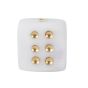 ΖΑΡΙ ΠΟΛΥΡΕΖΙΝ ΛΕΥΚΟ - ΧΡΥΣΟ 12.5x12.5x13cm Eurolamp 819-01930