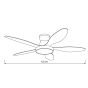 it-Lighting Denali 24W 3CCT LED Fan Light in White and wooden Color 102000710