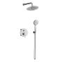 Orabella Preciosa - Shower set εντοιχισμού με Μπαταρία λουτρού, εντοιχισμού 2 σημείων, κεφαλή Φ250 με βραχίονα και τηλέφωνο ντουζ με σπιράλ και επιτοίχειο στήριγμα Χρωμέ 10393