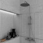 Orabella Aspen Gun metal light - Στήλη ντουζ με στρόγγυλη κεφαλή Φ250 10453