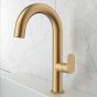 Orabella Oval Brushed gold - Μπαταρία νιπτήρος 10468