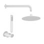 SET Κεφαλή ντουζ Orabella White matt - Βραχίονας ντουζ ,παροχή σπιράλ και μεταλλικό τηλέφωνο 10497