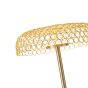 ΦΩΤΙΣΤΙΚΟ ΕΠΙΔΑΠΕΔΙΟ ΜΕΤΑΛΛΟ ΣΤΡΟΓΓΥΛΟ LED 10W 1080Lm 3000K Φ350X1320mm ΧΡΥΣΟ ARTE ILLUMINA PERFORATO Eurolamp 144-15074