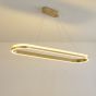 ΦΩΤΙΣΤΙΚΟ ΚΡΕΜΑΣΤΟ ΓΡΑΜΜΙΚΟ LED 60W 3600Lm 3000K 1200X1500mm ΧΡΥΣΟ ARTE ILLUMINA SERENITY Eurolamp 144-18067