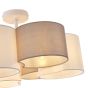 ΦΩΤΙΣΤΙΚΟ ΚΡΕΜΑΣΤΟ ΜΕΤΑΛΛΟ-ΥΦΑΣΜΑ 6ΦΩΤΟ 6XE14 MAX 8W Φ560X300mm ΛΕΥΚΟ ARTE ILLUMINA CLOUD Eurolamp 144-24022