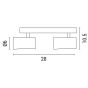 ΣΠΟΤ ΟΡΟΦΗΣ ΔΙΠΛΟ GU10 S1901 ΛΕΥΚΟ ARTE ILLUMINA Eurolamp 144-60007
