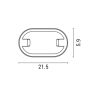 ΑΠΛΙΚΑ ΟΒΑΛ LED 15W 4000K 215X125X59mm IP65 ΛΕΥΚΟ-ΜΑΥΡΟ ARTE ILLUMINA Eurolamp 145-20089