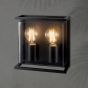 ΑΠΛΙΚΑ ΤΟΙΧΟΥ ΜΕΤΑΛΛΙΚΗ Ε27 2Χ20W 220X220X95mm IP65 ΜΑΥΡΗ ARTE ILLUMINA Eurolamp 145-20635