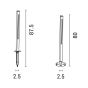 ΚΟΛΩΝΑΚΙ ΑΛΟΥΜΙΝΙΟΥ 12W 25X8000mm IP65 3000K ΜΑΥΡΟ ARTE ILLUMINA Eurolamp 145-20652