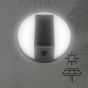 ΑΠΛΙΚΑ ΣΤΡΟΓΓΥΛΗ ΜΕ ΗΛΙΑΚΟ PANEL 5W 500LM 4000Κ IP54 ΜΑΥΡΟ ARTE ILLUMINA Eurolamp 145-20827