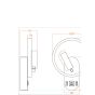 ΑΠΛΙΚΑ ΑΝΑΓΝΩΣΗΣ ΔΙΠΛΟΥ ΦΩΤΙΣΜΟΥ LED 3+10W 150+350Lm 3000K 180x78x243mm ΜΕ USB TYPE C ΜΑΥΡΗ ARTE ILLUMINA FORMA Eurolamp 145-22081