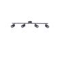 ΣΠΟΤ ΜΕΤΑΛΛΟ 4ΦΩΤΟ 4XGU10 Max 7W 790X165mm ΜΑΥΡΟ ARTE ILLUMINA OLYMP Eurolamp 145-25223