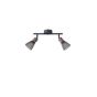 ΣΠΟΤ ΜΕ ΔΙΧΤΥ ΜΕΤΑΛΛΟ-ΞΥΛΟ 2ΦΩΤΟ 2XE14 Max 8W 255X80X145mm ΜΑΥΡΟ ARTE ILLUMINA MESHY Eurolamp 145-25256