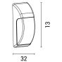 ΦΩΤΙΣΤΙΚΟ ΤΟΙΧΟΥ SLITE LED 12W IP65 230V 320X130mm ΛΕΥΚΟ PRO ARTE ILLUMINA Eurolamp 145-52034