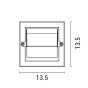 ΦΩΤΙΣΤΙΚΟ ΤΟΙΧΟΥ LED 6W 135X135X55 3CCT IP65 ΓΡΑΦΙΤΗΣ ARTE ILLUMINA SENARIO Eurolamp 145-52127