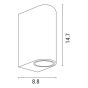 ΑΠΛΙΚΑ ΤΟΙΧΟΥ UP-DOWN ΟΒΑΛ GU10 IP54 ΛΕΥΚΗ ARTE ILLUMINA Eurolamp 145-82064