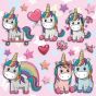Lovely Unicorn αυτοκόλλητα 3 επιπέδων M Ango 14511