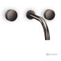 Μπαταρία Νιπτήρα Τοίχου 3 οπών Eletta Tecno Eurorama Black Brushed 167901-410