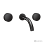 Μπαταρία Νιπτήρα Τοίχου 3 οπών Eletta Tecno Eurorama Black Brushed 167901-410