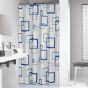 Retro 180x200 blue κουρτίνα μπάνιου πλαστική Sealskin  211521324