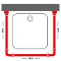 170x80 Ø 28 mm white βραχίονας μπάνιου γωνιακός Sealskin 276669010