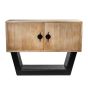ΜΠΟΥΦΕΣ MDF - ΜΕΤΑΛΛΙΚΟΣ ΦΥΣΙΚΟ - ΜΑΥΡΟΣ 120x40x90cm Eurolamp 810-00245