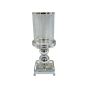 ΚΗΡΟΠΗΓΙΟ ΜΕΤΑΛΛΙΚΟ - ΓΥΑΛΙΝΟ ΑΣΗΜΙ 11x11x30cm Eurolamp 819-02073