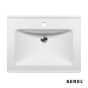 Νιπτήρας Πορσελάνης Slim 60x46 (1 οπή) SEREL White 3001-300