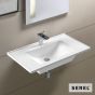 Νιπτήρας Πορσελάνης Slim 80x46 (1 οπή) SEREL White 3035-300